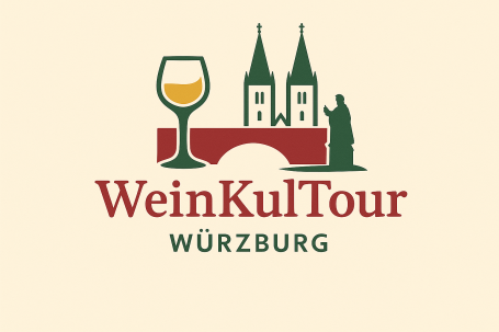 Logo WeinKulTour mit Dom, Alter Mainbrücke und einem Glas Silvaner